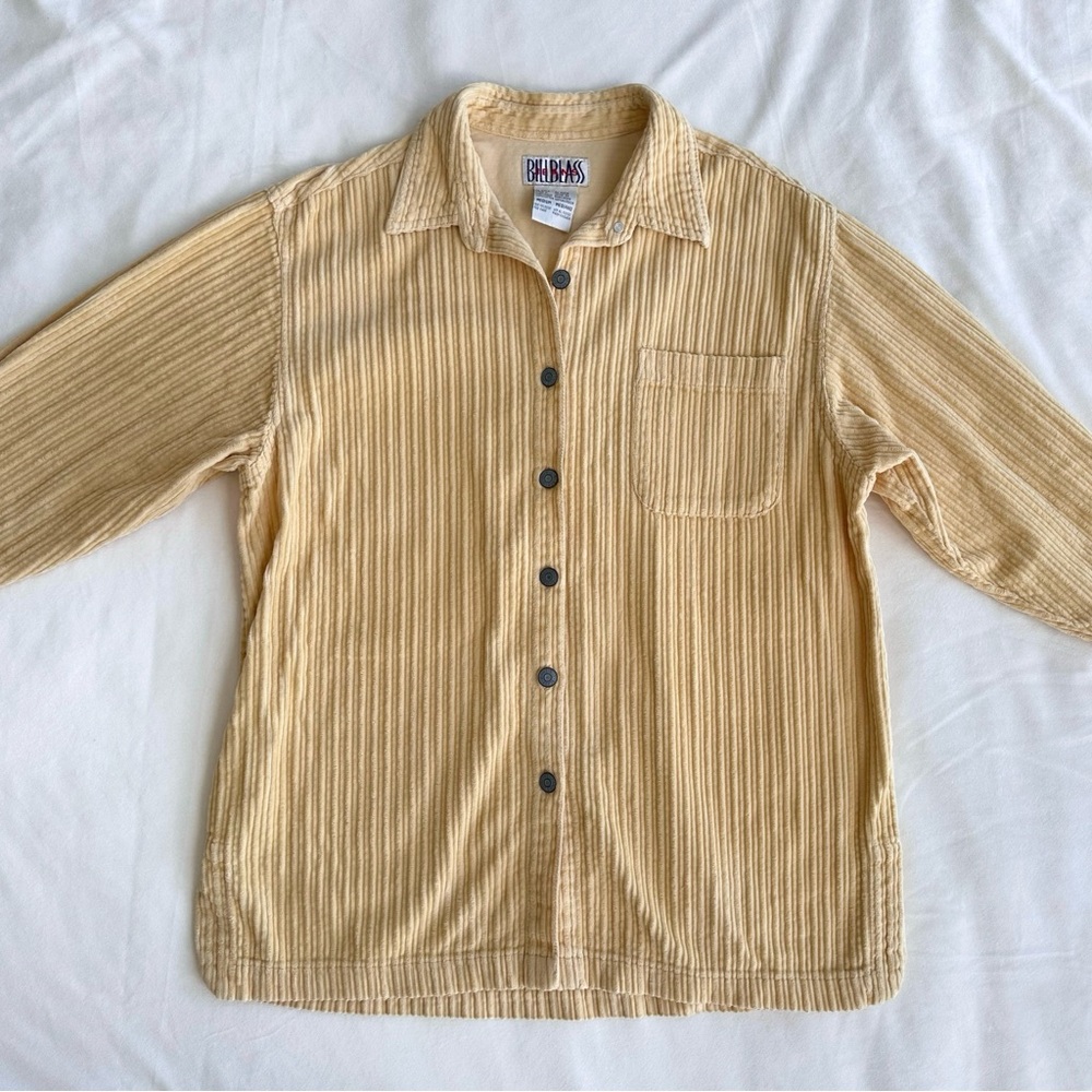Bill Blass Yellow Button-Up Top